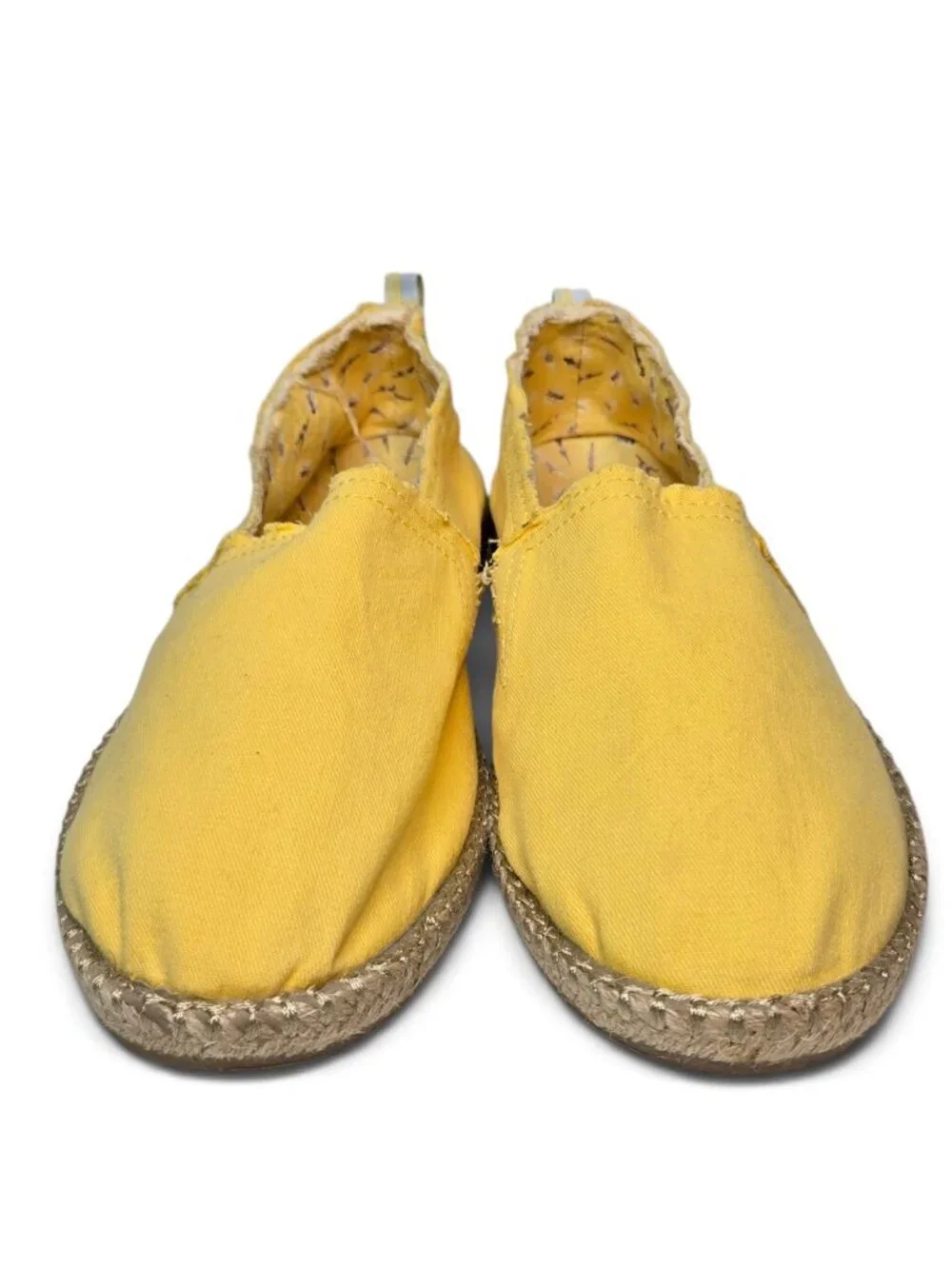 Vionic Beach Laguna Espadrilles Women's Yellow Flat Canvas Boho Slip On Resort 9